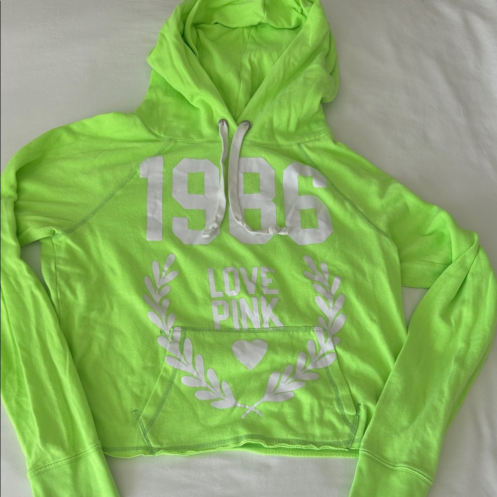 PINK Victoria's Secret Lime Hoodie L